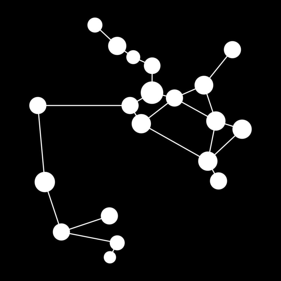 sagittarius konstellation Karta. vektor illustration.