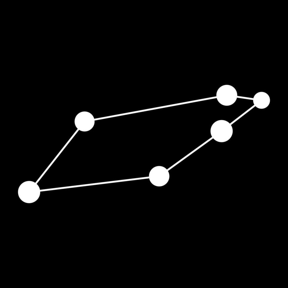 teleskopium konstellation Karta. vektor illustration.