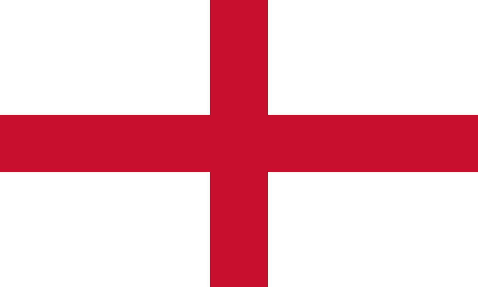 Englands flagga, officiella färger och proportioner. vektor illustration.