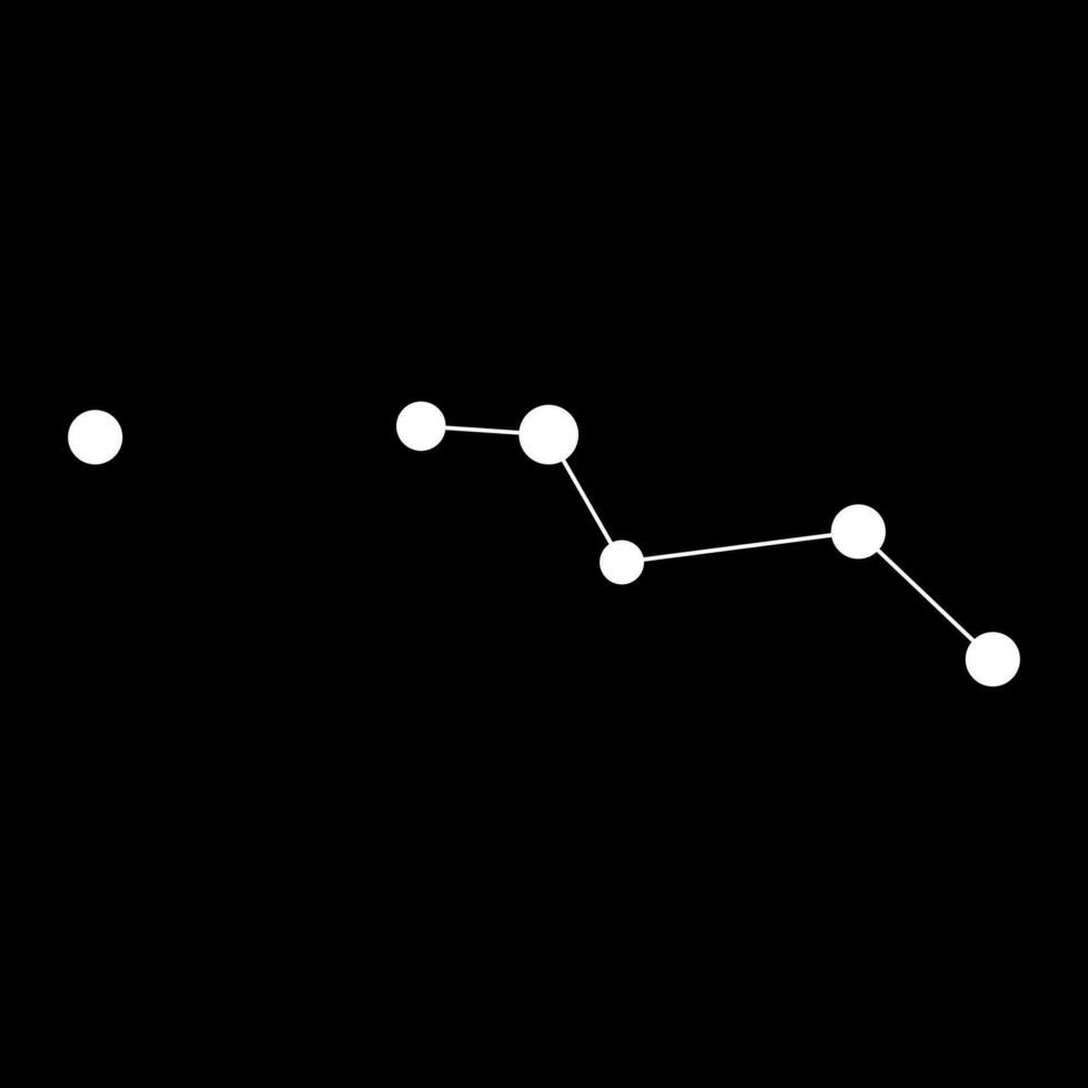 vulpecula konstellation Karta. vektor illustration.