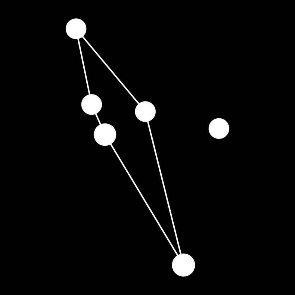 scutum konstellation Karta. vektor illustration.