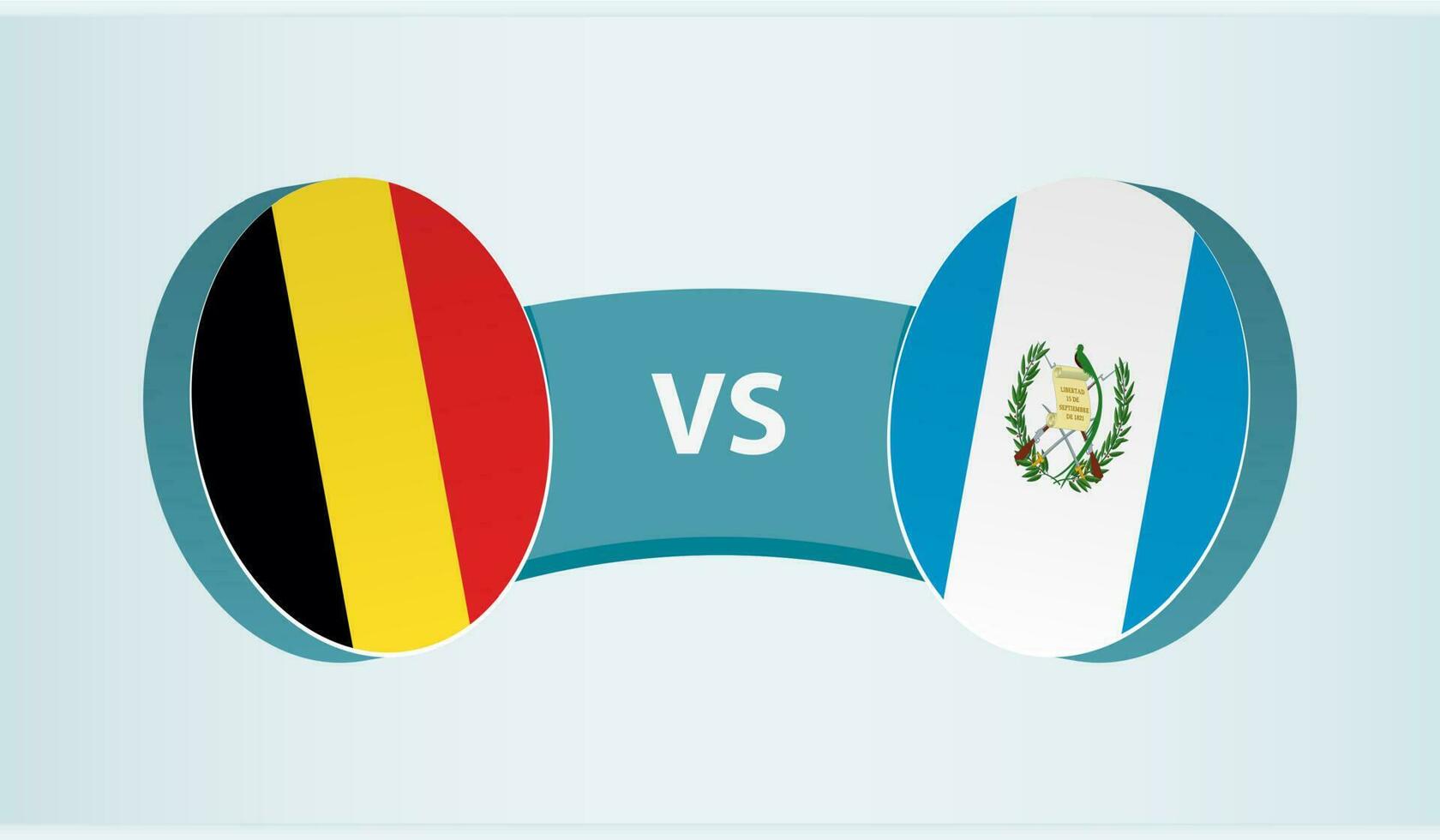 Belgien gegen Guatemala, Mannschaft Sport Wettbewerb Konzept. vektor