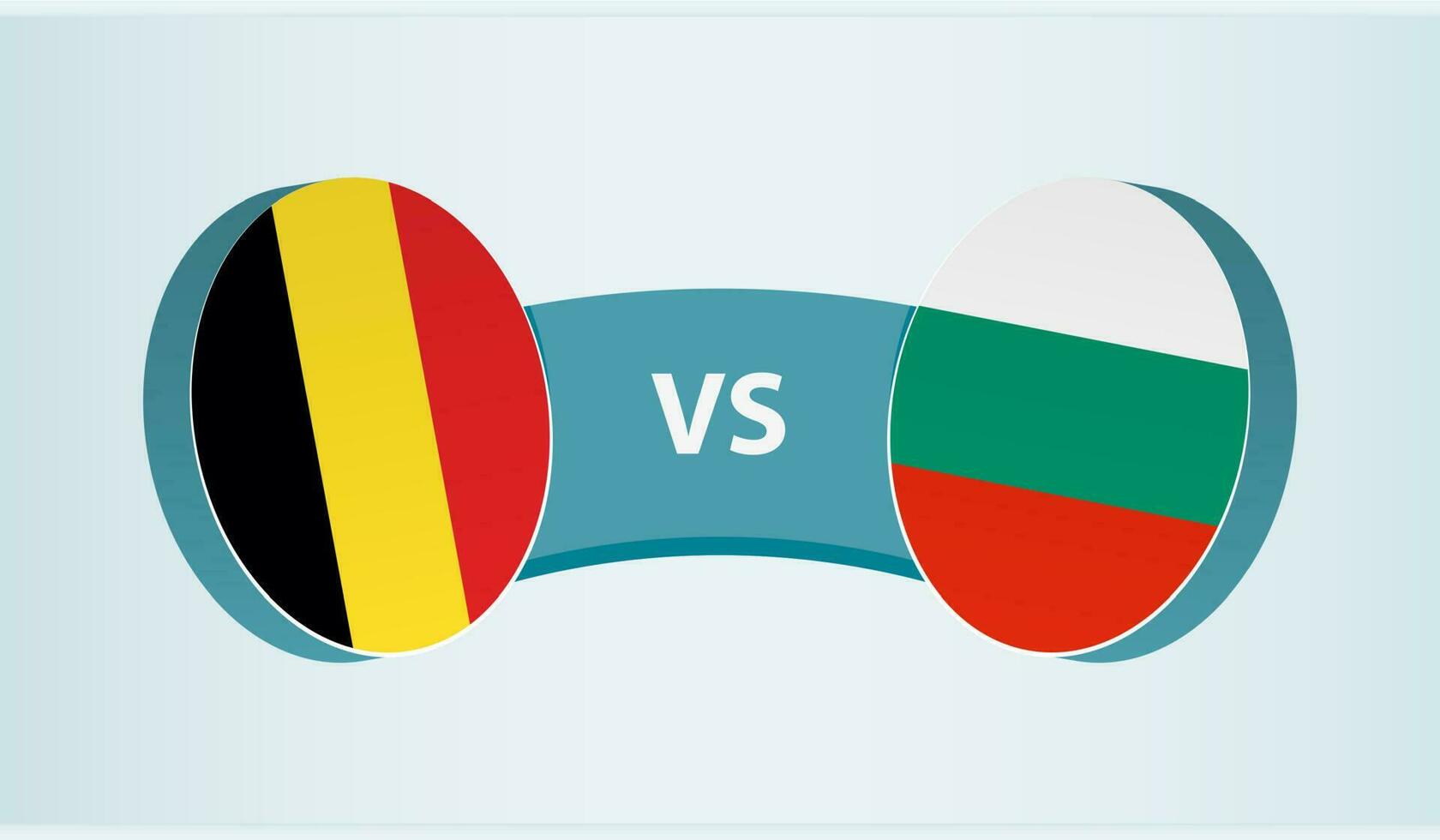 Belgien gegen Bulgarien, Mannschaft Sport Wettbewerb Konzept. vektor