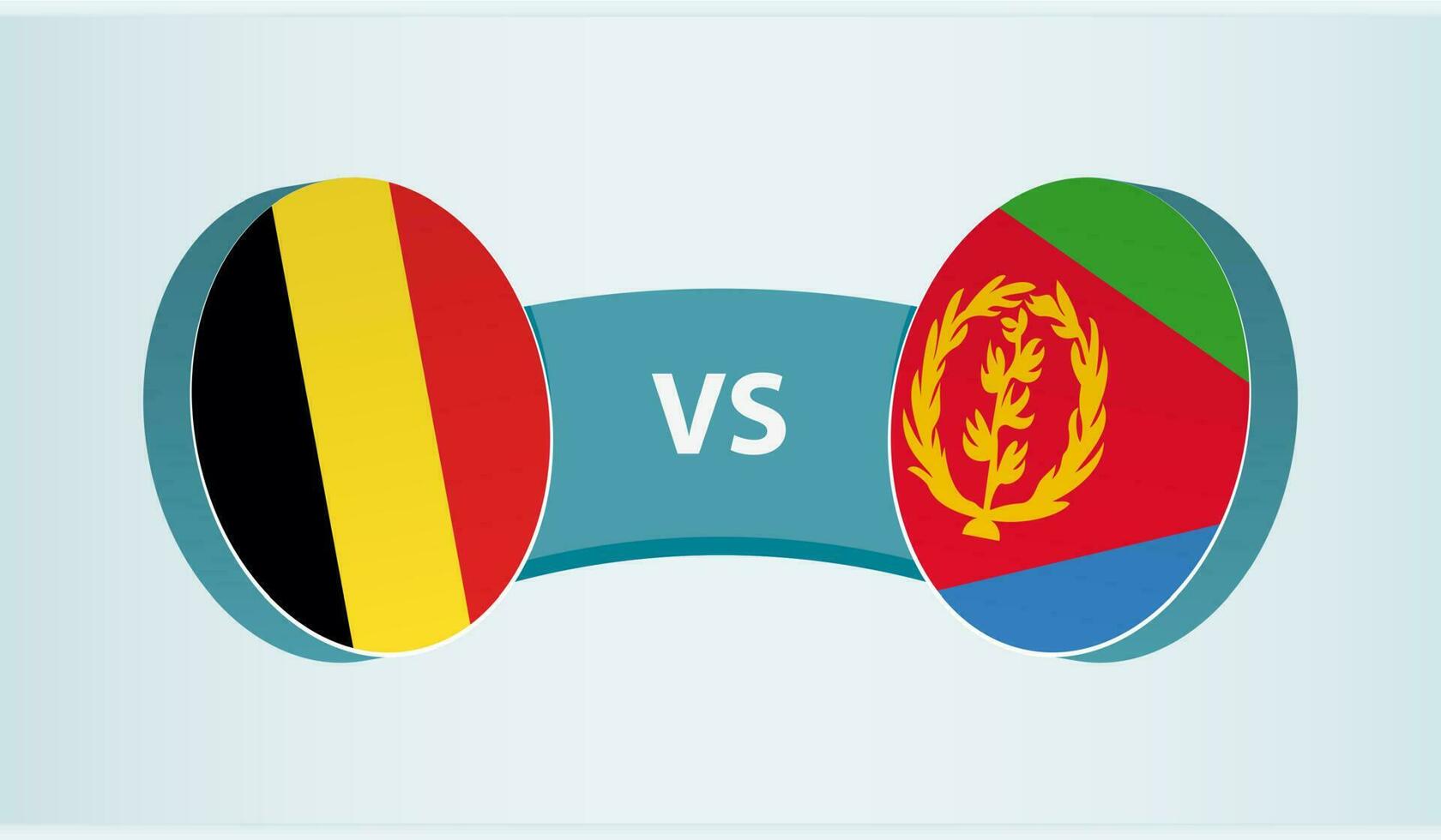 Belgien gegen Eritrea, Mannschaft Sport Wettbewerb Konzept. vektor