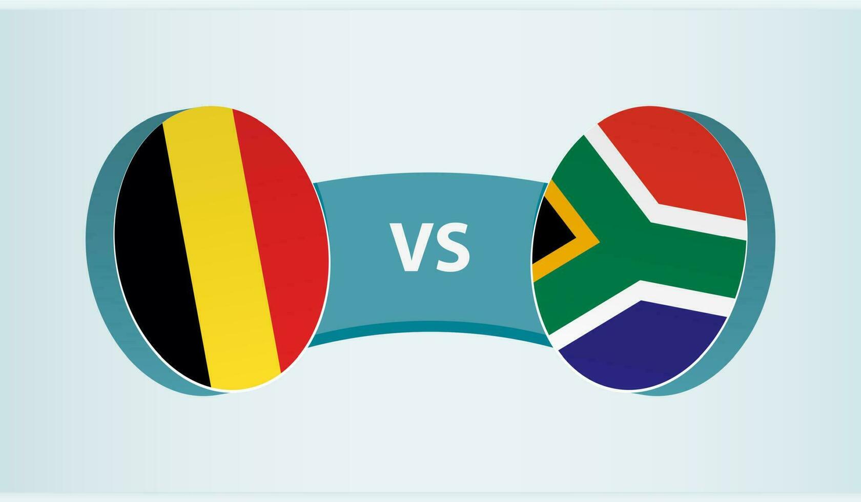 belgien mot söder afrika, team sporter konkurrens begrepp. vektor