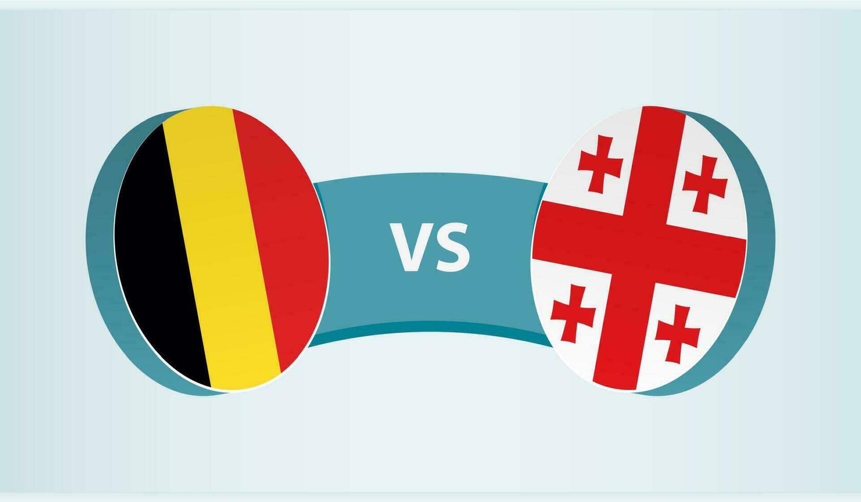 Belgien gegen Georgia, Mannschaft Sport Wettbewerb Konzept. vektor
