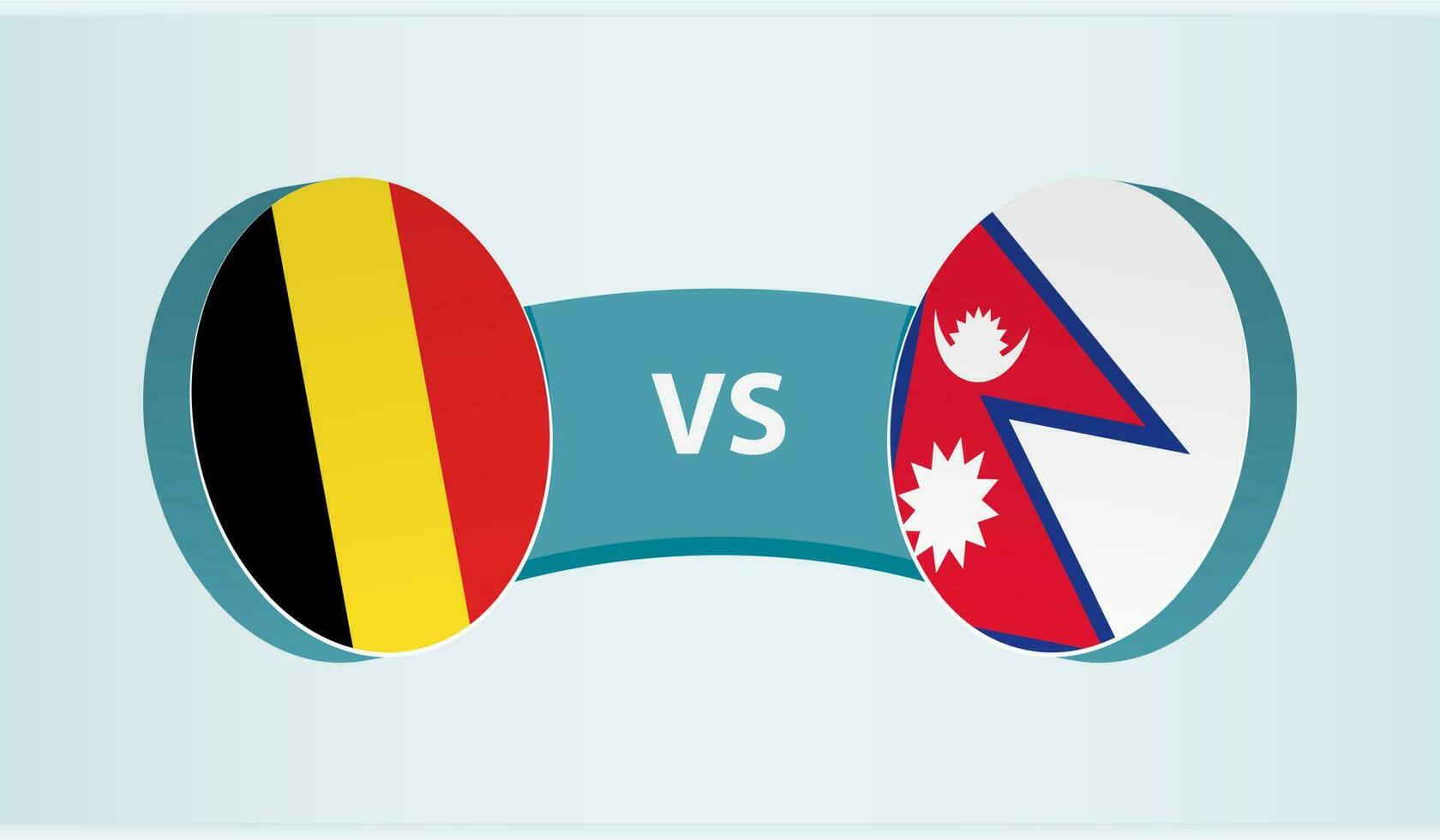 belgien mot nepal, team sporter konkurrens begrepp. vektor