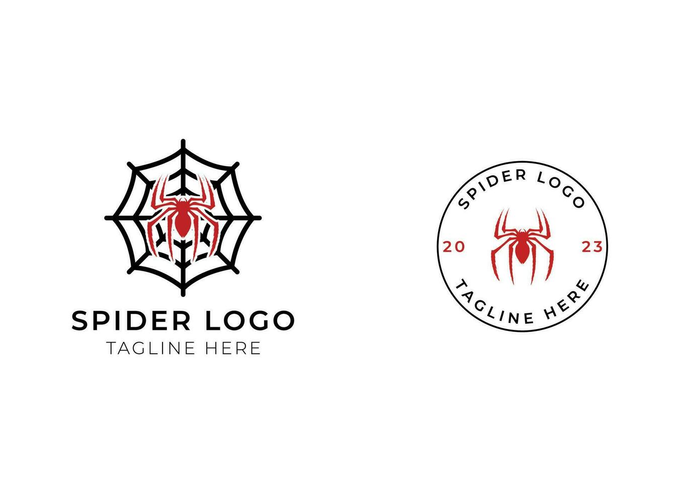 Spinne Logo Vorlage. Spinne Symbol. eben Spinne. minimalistisch Spinne Logo Design vektor