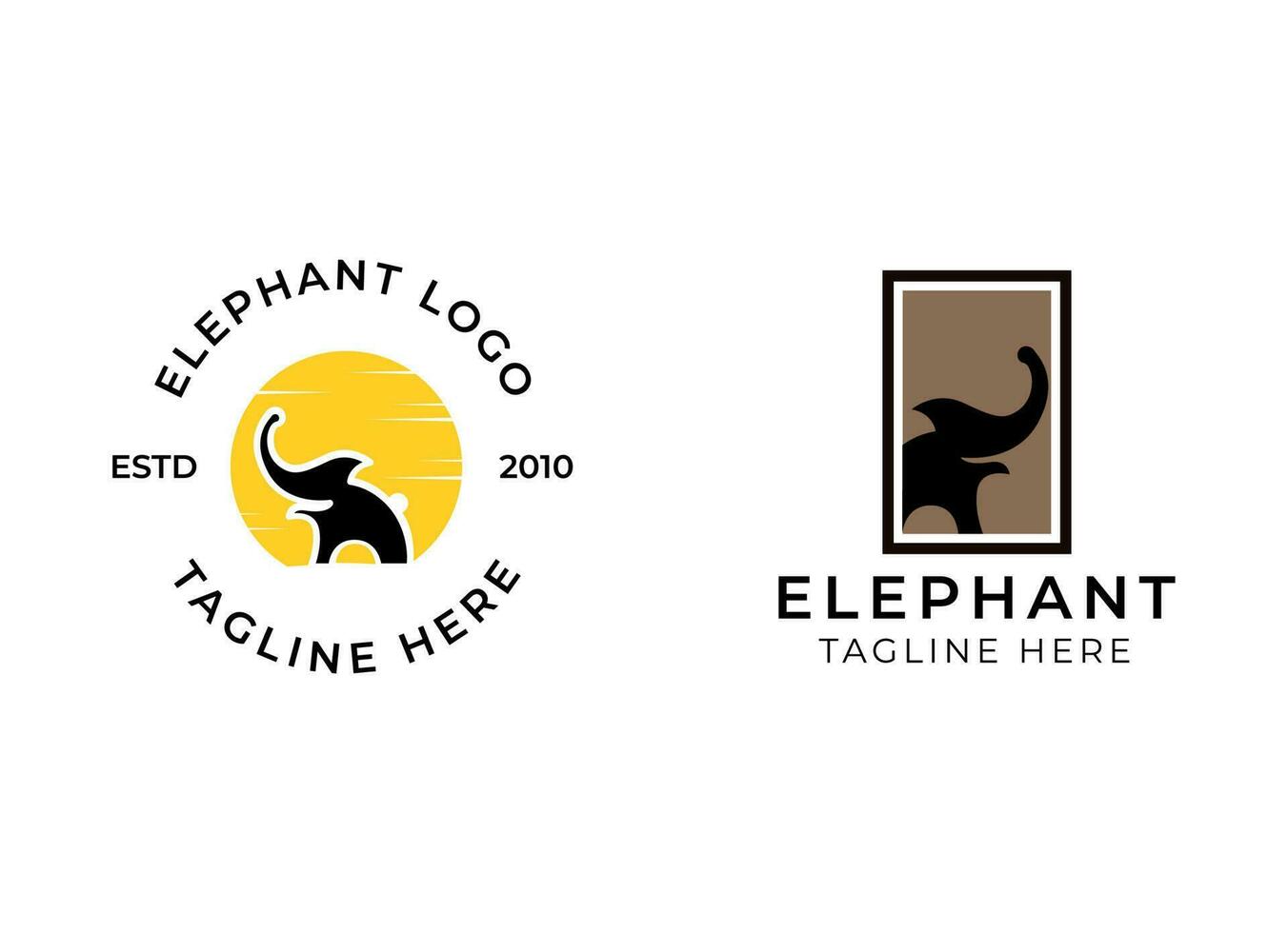 elefant logotyp design. modern elefant logotyp vektor