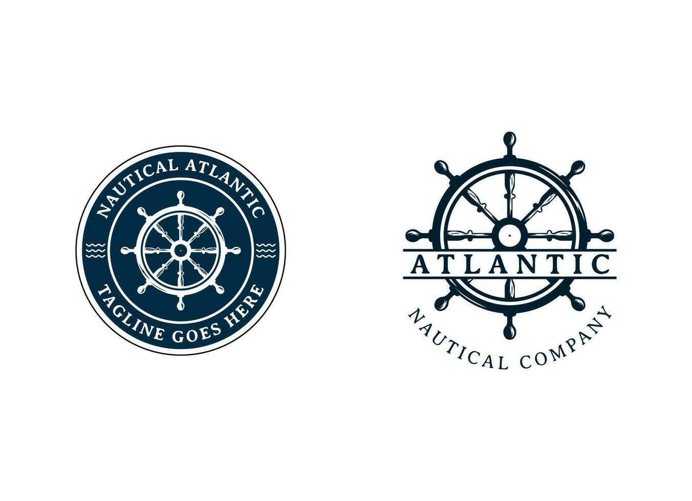 nautisch und Matrose Marine Logo Design vektor