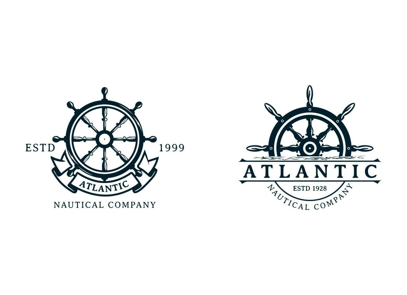 nautisk och sjöman marin logotyp design vektor
