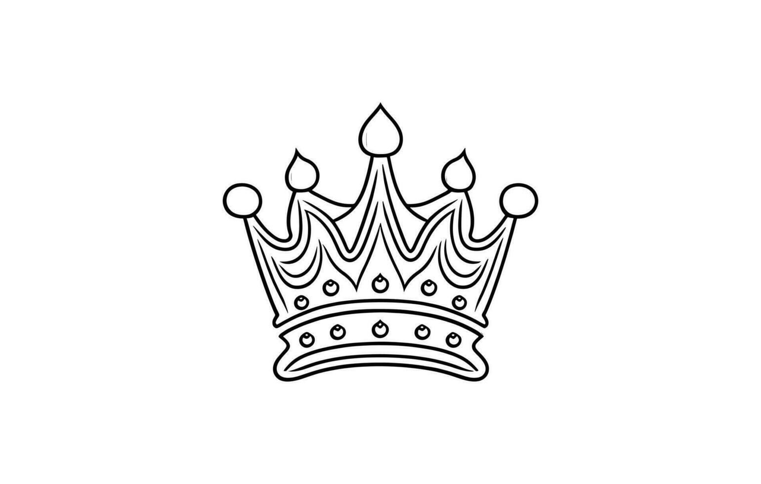 krona ikon fri vektor översikt, krona linje konst illustration, drottning krona, kung krona symbol