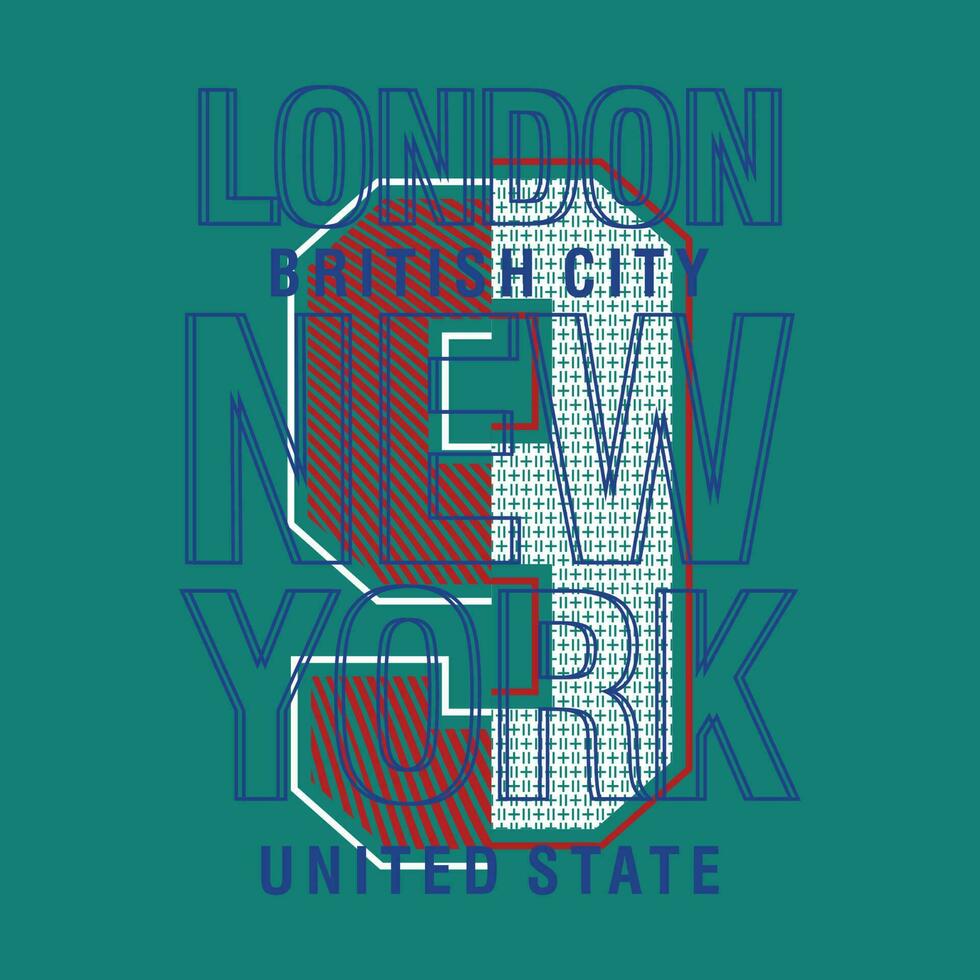 london, ny york stad grafisk mode stil, t skjorta design, typografi vektor, illustration vektor