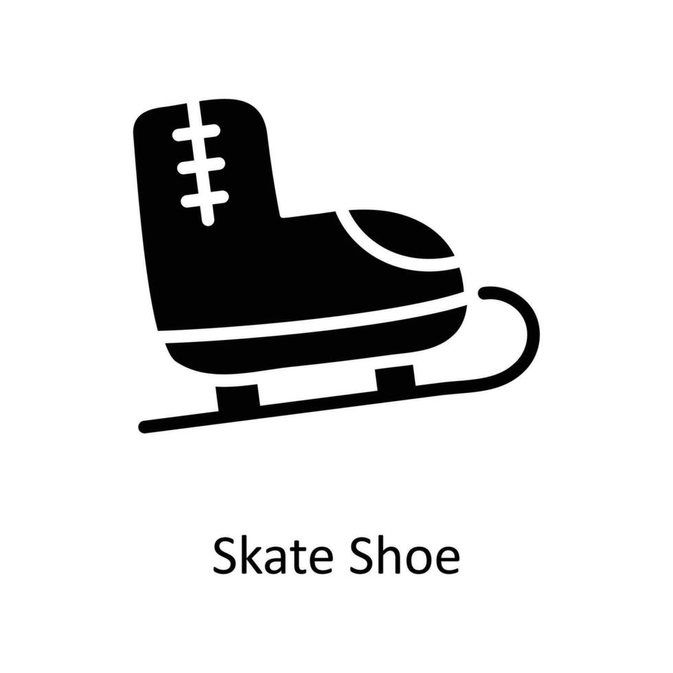 skridsko sko vektor fast ikon design illustration. jul symbol på vit bakgrund eps 10 fil