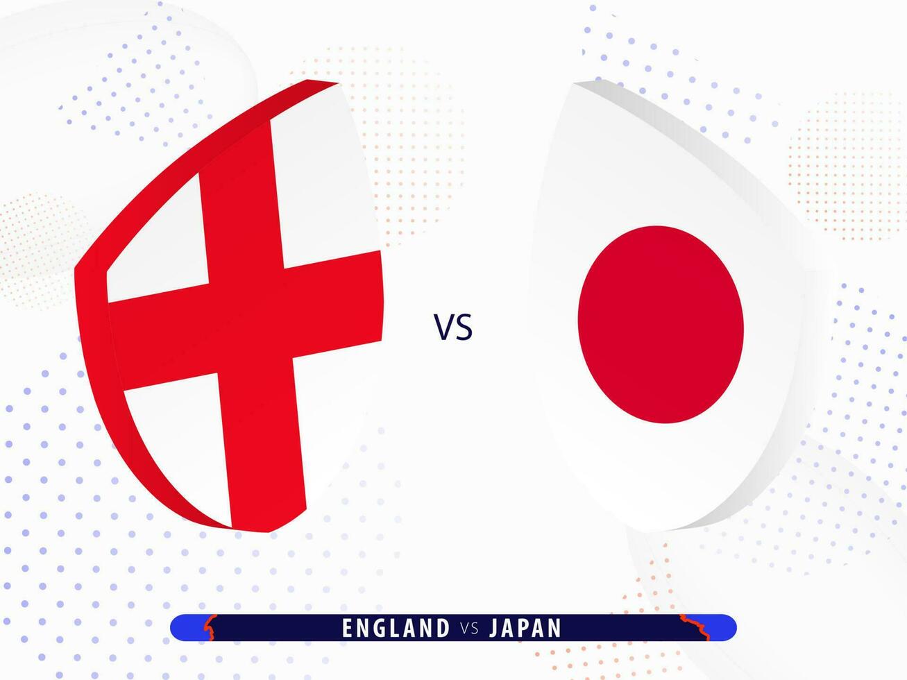 England mot japan rugby match, internationell rugby konkurrens 2023. vektor