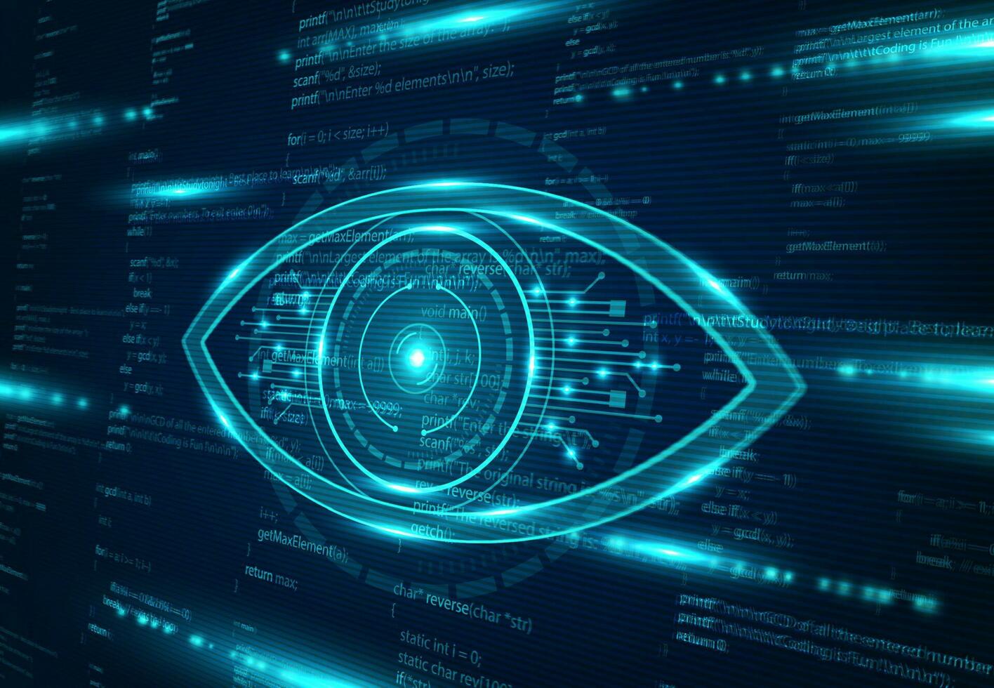 Cyber Spion Technologie, virtuell Auge Internet Steuerung vektor