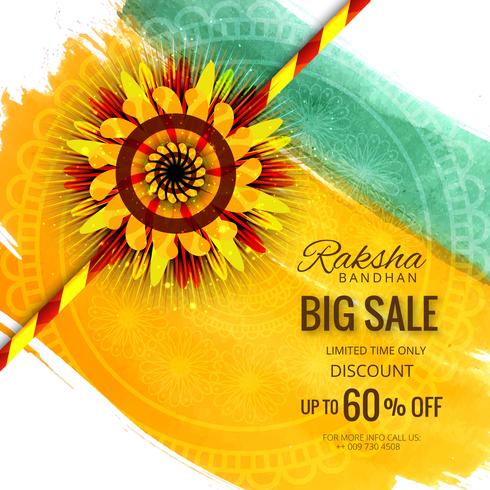 Große Verkaufsfahne oder -plakat für indisches Festival von Raksha bandhan vektor