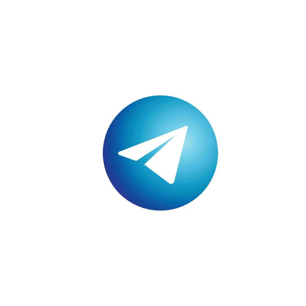 isometrisk telegram logotyp ikon vektor