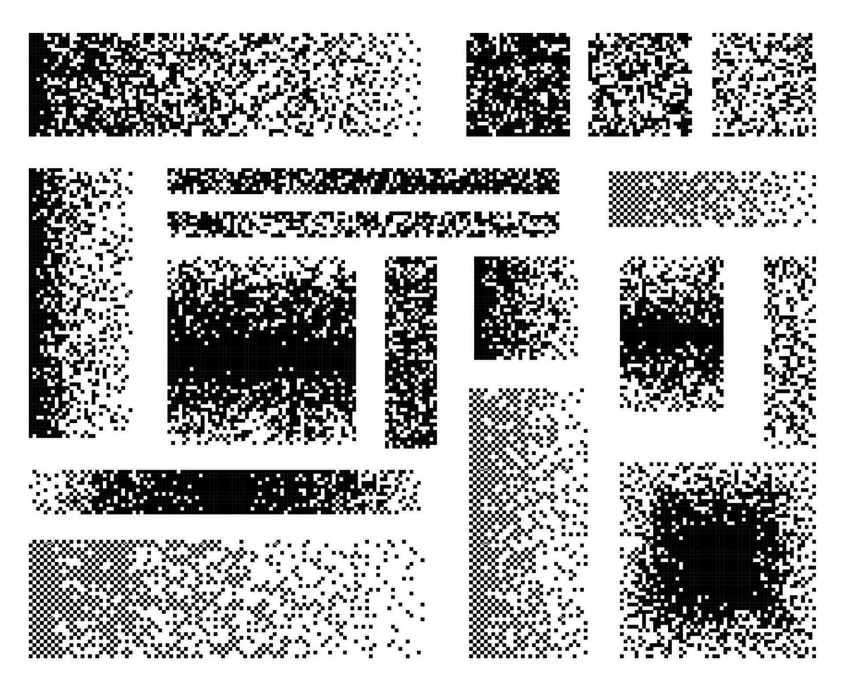 försvinna fyrkant pixel mosaik- mönster av upplösa vektor