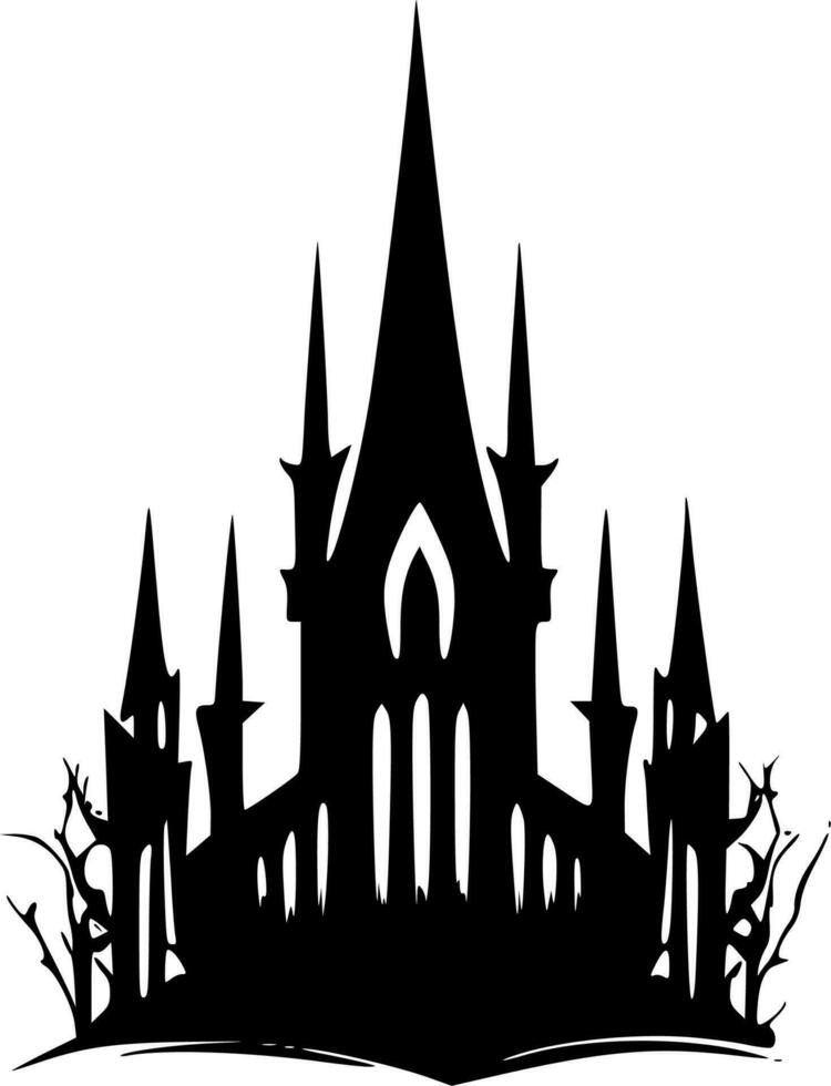 gotisk, minimalistisk och enkel silhuett - vektor illustration