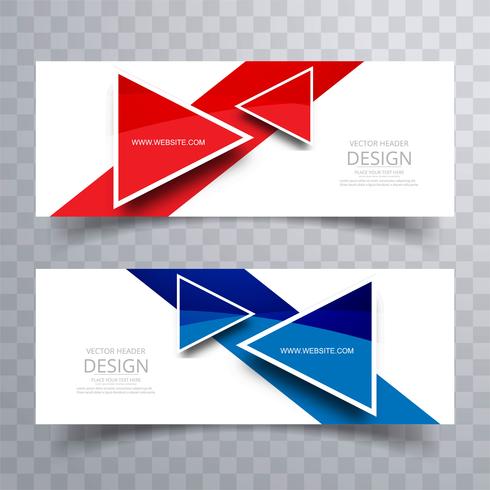 Modern coloful header set vektor design