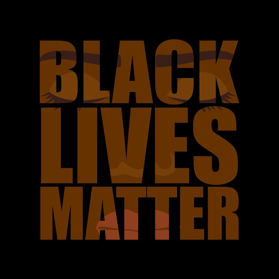 Die Inschrift Black Lives Matter vektor