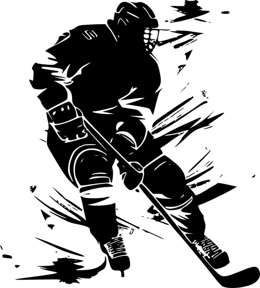 Eishockey, schwarz und Weiß Vektor Illustration