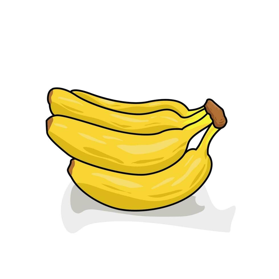 Banane Vektor Illustration , frisch Pfirsich Detail Nahansicht Sommer- tempalte Obst , Markt Jahreszeit Diät Vitamin bunt