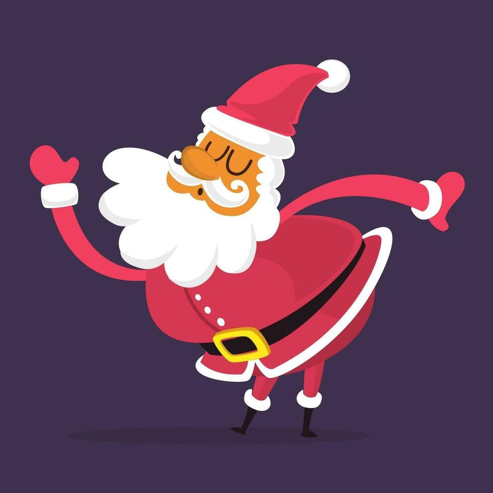 tecknad serie rolig santa claus jul vektor illustration