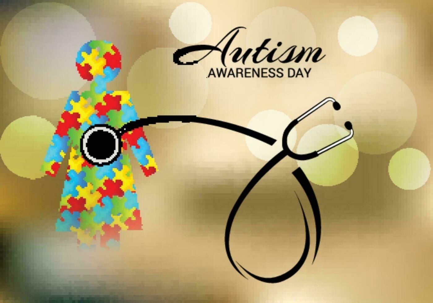 autism dag bakgrund. vektor