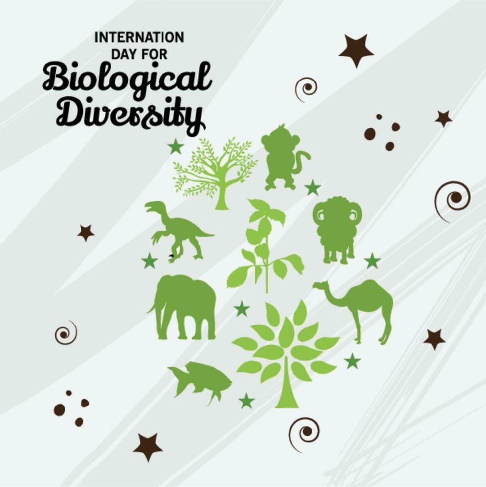 Illustration von ein Hintergrund zum International Tag zum biologisch Diversität. vektor