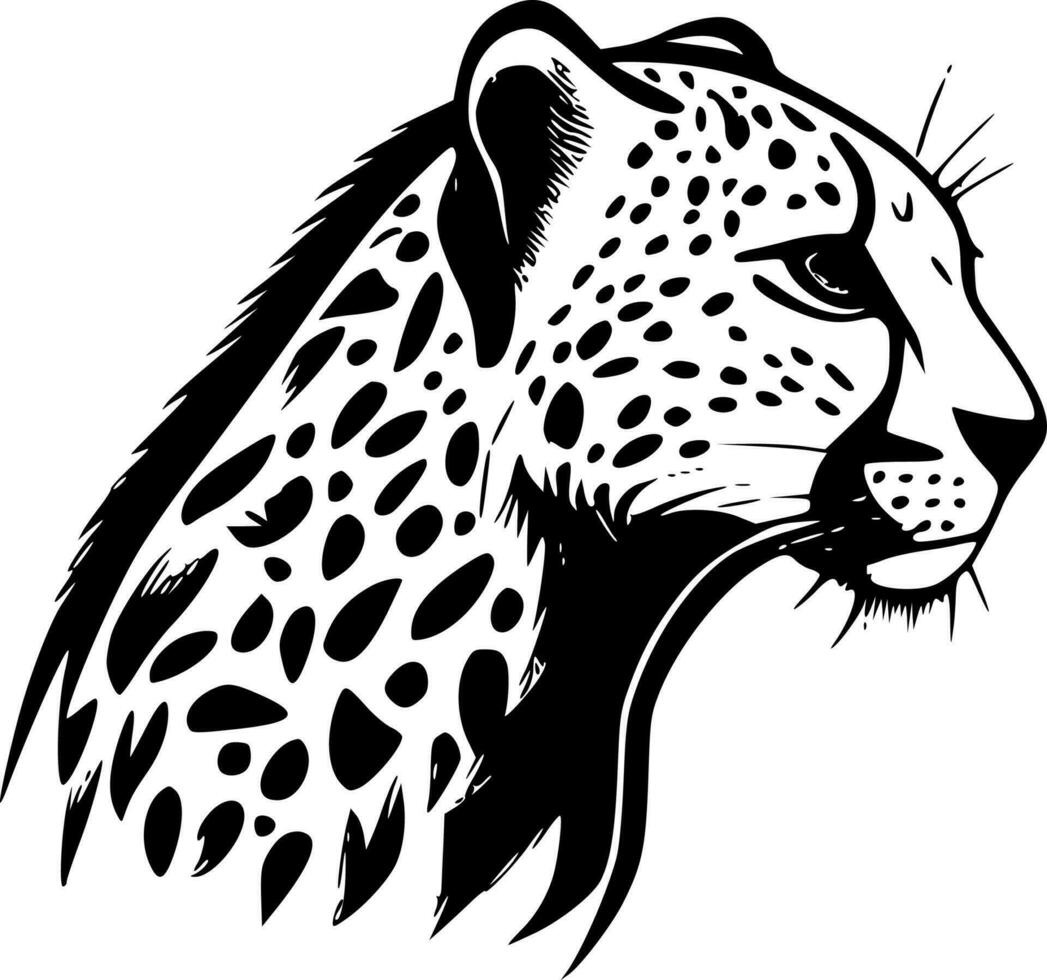 gepard skriva ut - minimalistisk och platt logotyp - vektor illustration