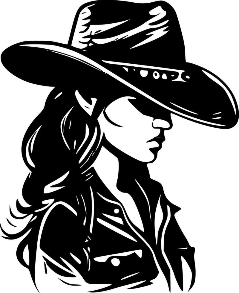 Cowgirl - - hoch Qualität Vektor Logo - - Vektor Illustration Ideal zum T-Shirt Grafik