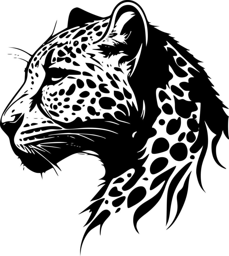 Leopard - - minimalistisch und eben Logo - - Vektor Illustration