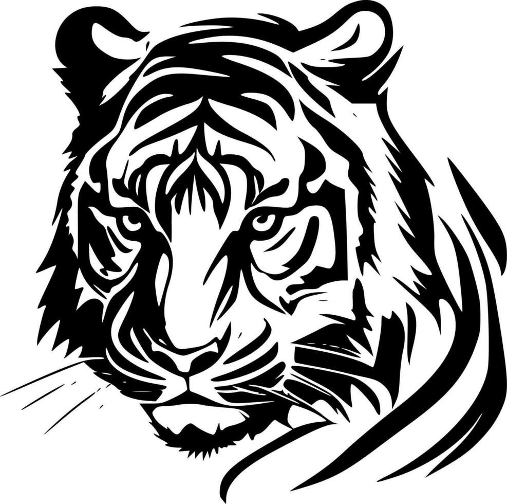 Tiger, minimalistisch und einfach Silhouette - - Vektor Illustration