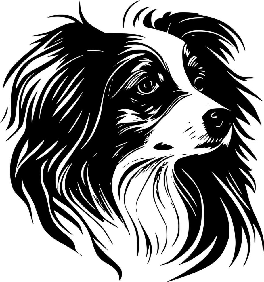 hund - minimalistisk och platt logotyp - vektor illustration