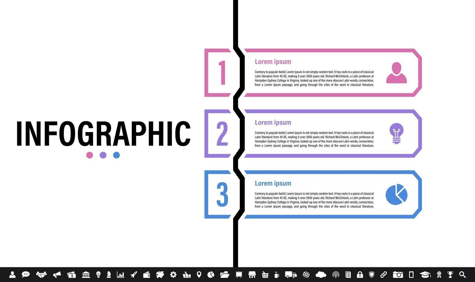 Infografik Designvorlage mit Geschäftskonzept vektor