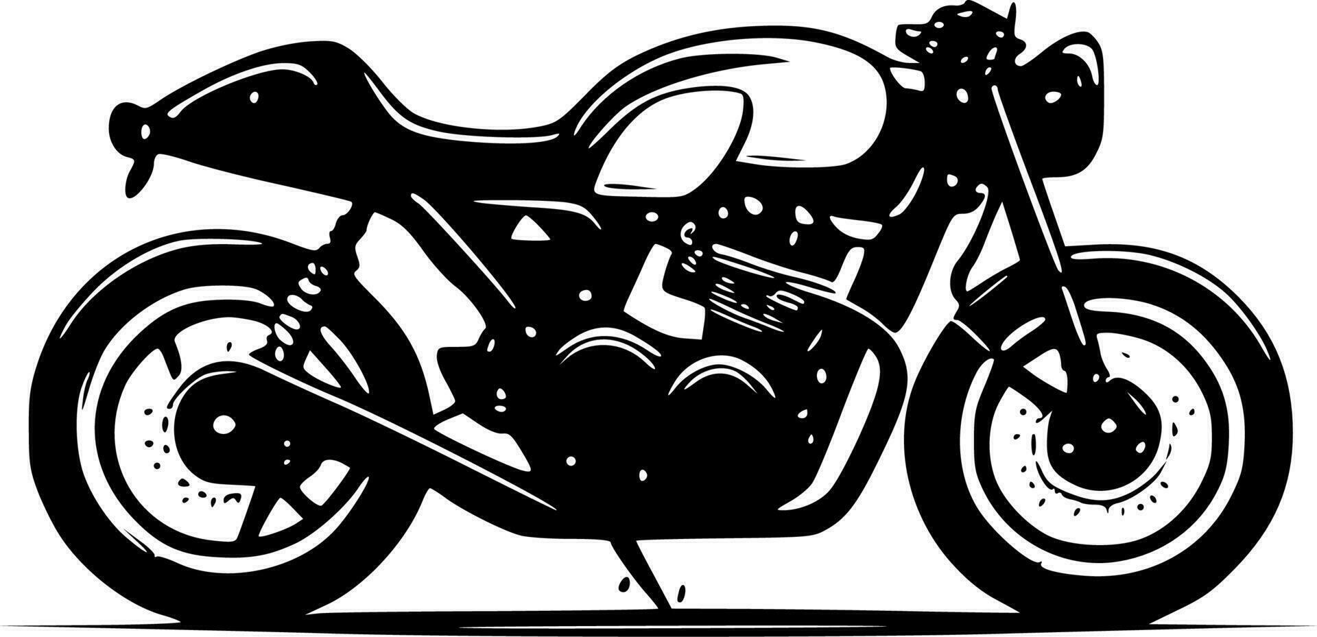 motorcykel - minimalistisk och platt logotyp - vektor illustration