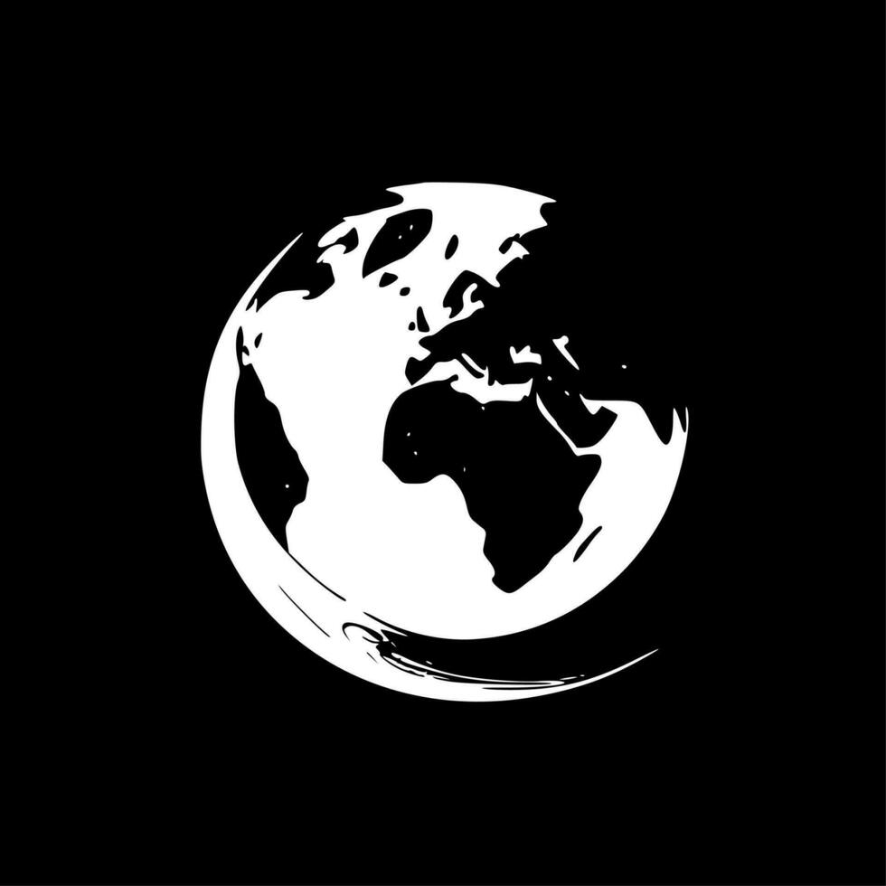 Erde - - minimalistisch und eben Logo - - Vektor Illustration