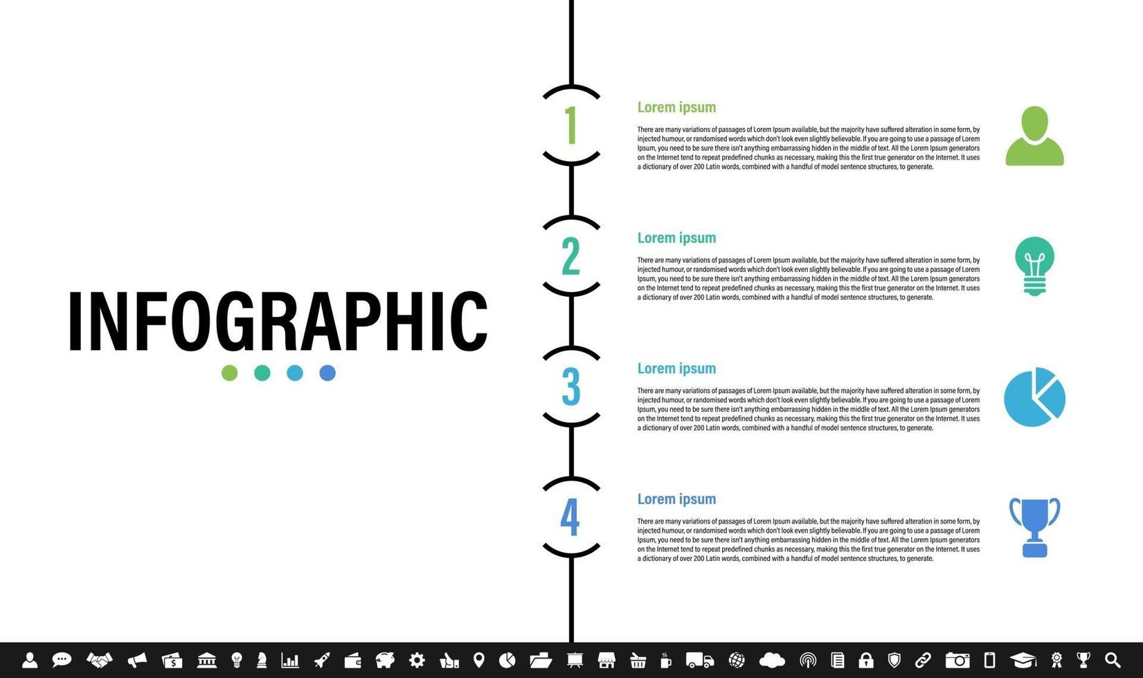 Infografik Designvorlage mit Geschäftskonzept vektor