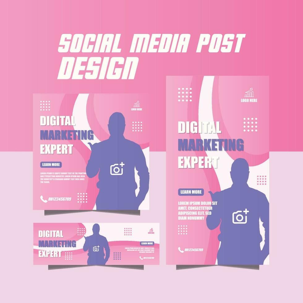Flyer für digitales Marketing vektor