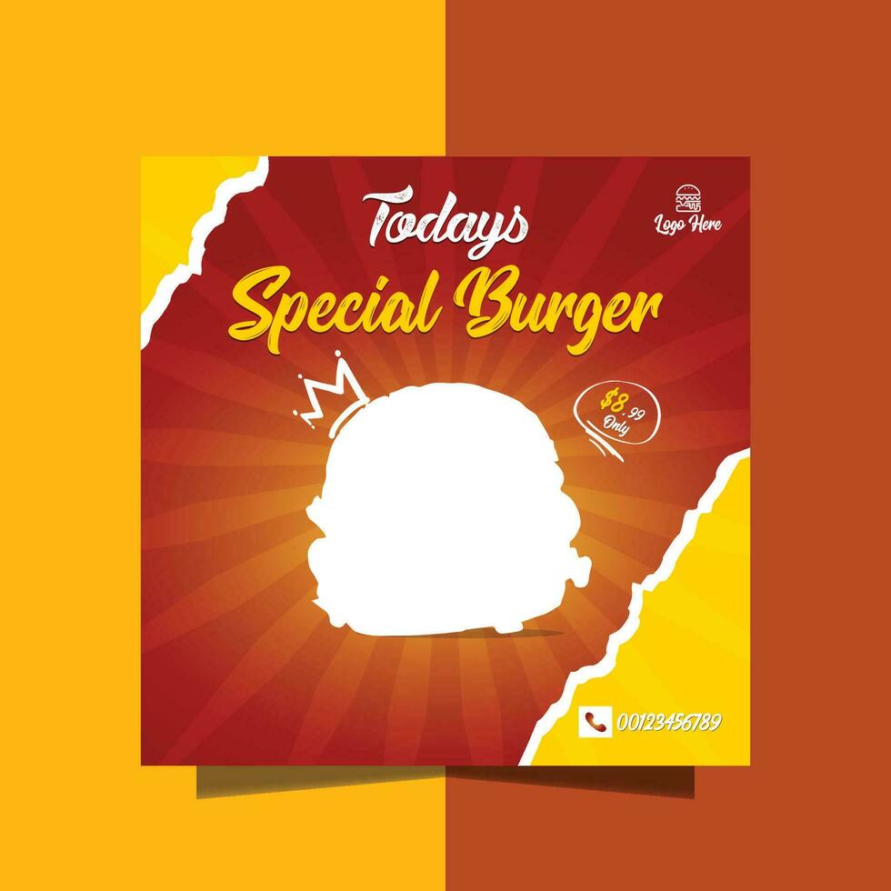 Burger Flyer Vorlage vektor