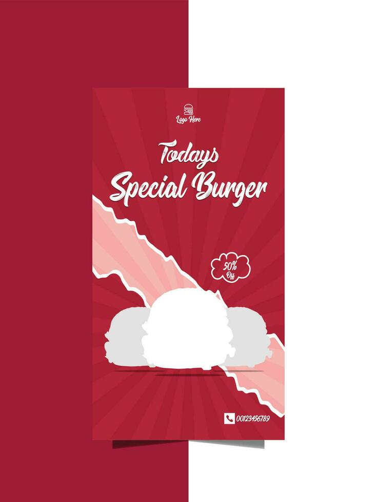 Besondere Fast Food Speisekarte Burger Poster vektor