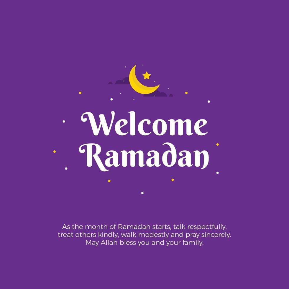 ramadan kareem firande sociala medier mall vektor