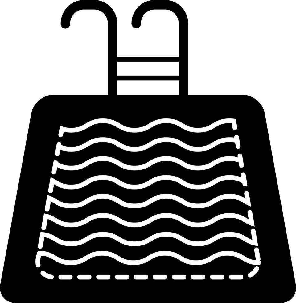 fast ikon för simning vektor