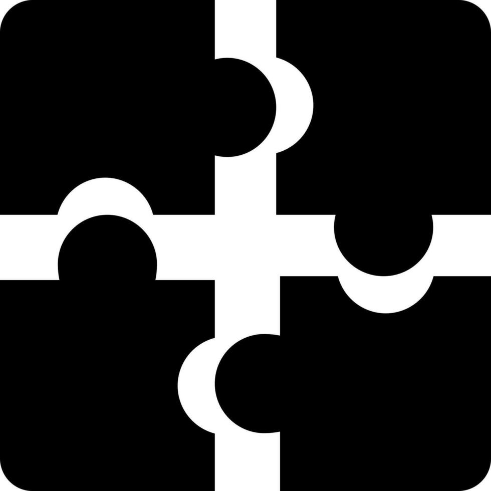 solide Symbol zum Puzzle vektor