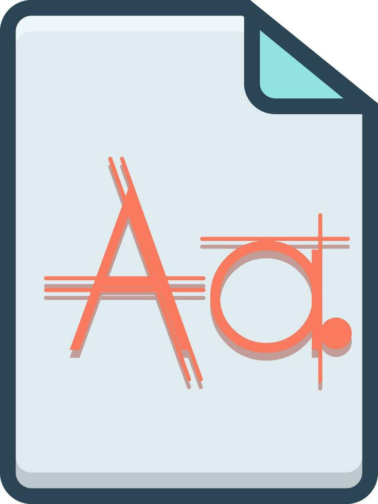 Färg ikon för font vektor