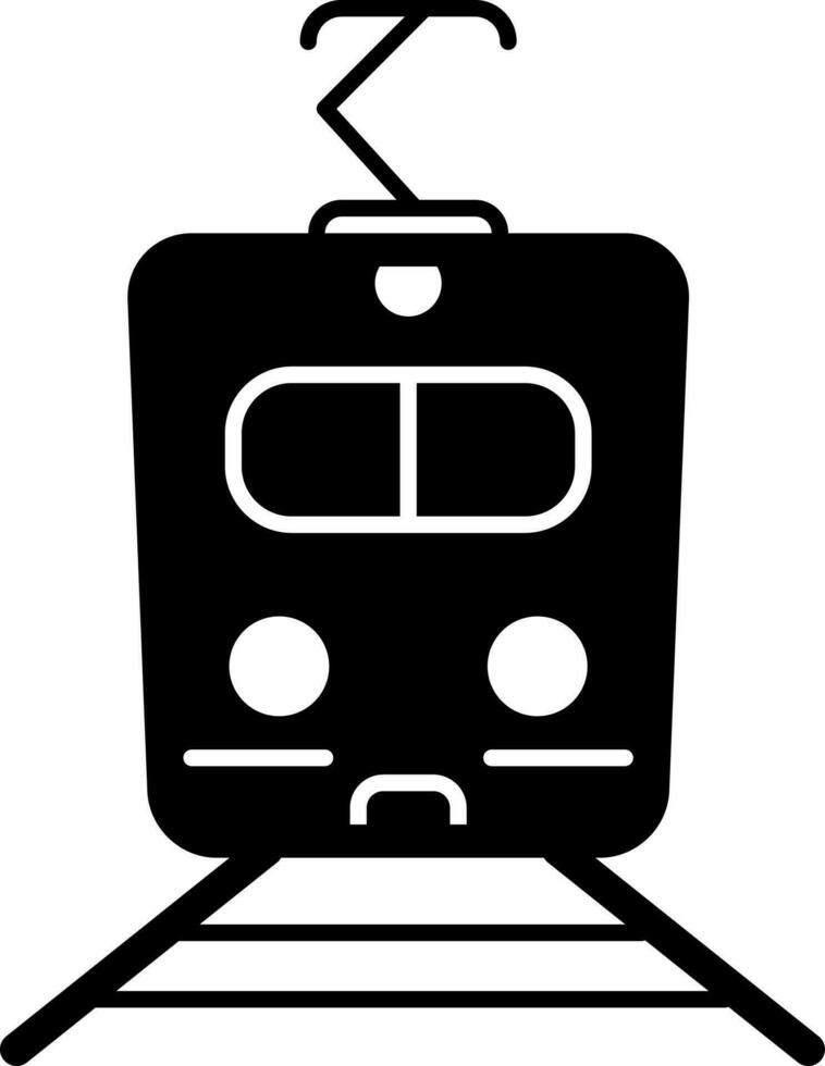 fast ikon för tåg vektor