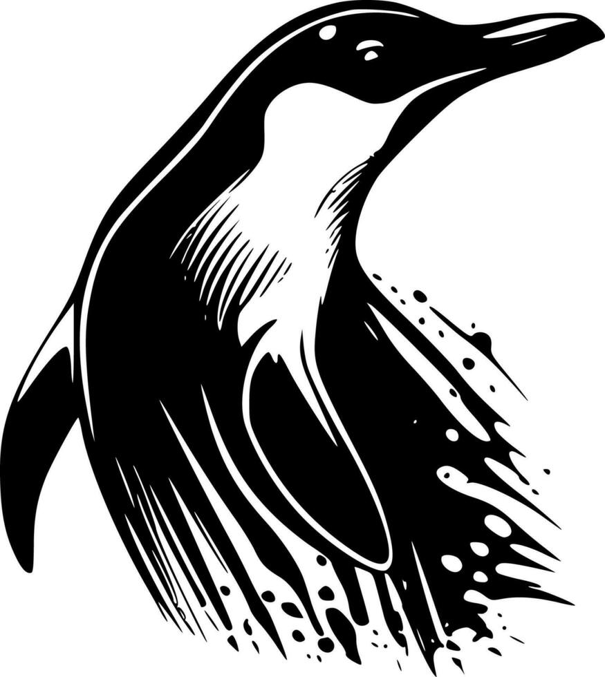 pingvin - minimalistisk och platt logotyp - vektor illustration