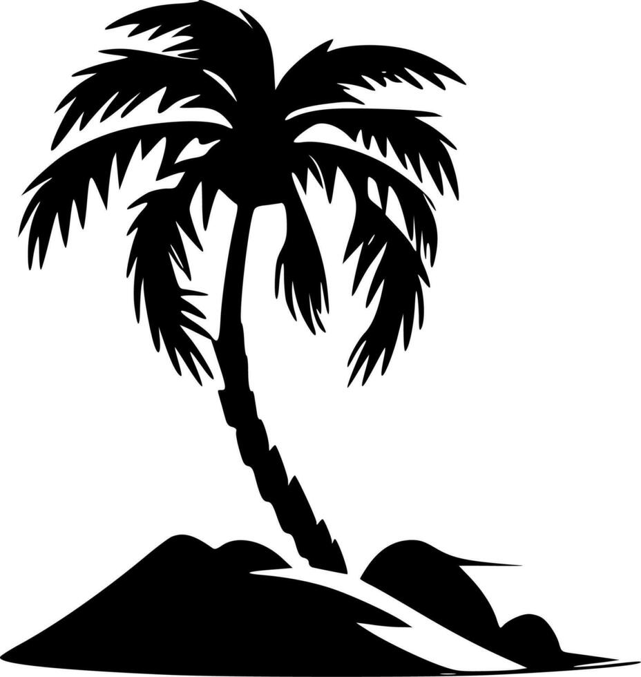 handflatan träd - minimalistisk och platt logotyp - vektor illustration